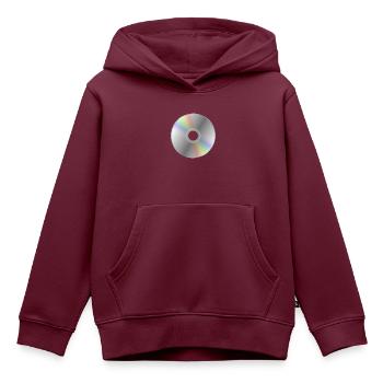 Retro DVD / CD Nostalgie - Kinder Premium Organic Hoodie - Burgunderrot - Vorne - AI Model Kid Female (0cm)