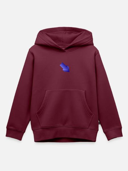 Pfeil - Kinder Premium Organic Hoodie - Burgunderrot
