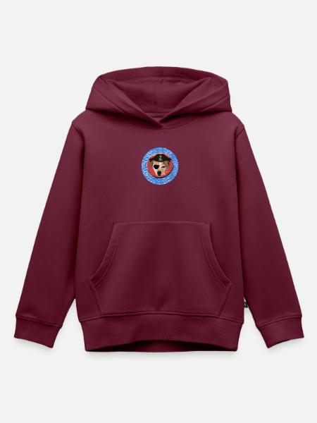 DER PIRATEN TERRIER - Kinder Premium Organic Hoodie - Burgunderrot