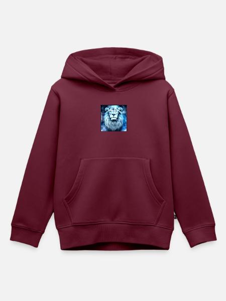 SURREALER LÖWE 1 - Kinder Premium Organic Hoodie - Burgunderrot