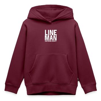 Lineman Quarterback Sicherheit - Kinder Premium Organic Hoodie - Burgunderrot - Vorne - AI Model Kid Female (0cm)