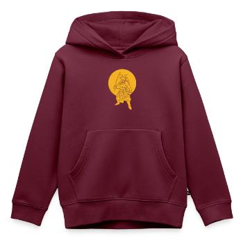 Samurai - Kinder Premium Organic Hoodie - Burgunderrot - Vorne - AI Model Kid Female (0cm)