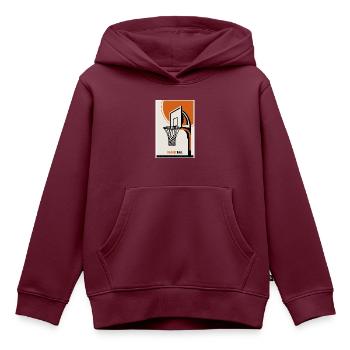 Basketball Nichts als Netz - Kinder Premium Organic Hoodie - Burgunderrot - Vorne - AI Model Kid Female (0cm)