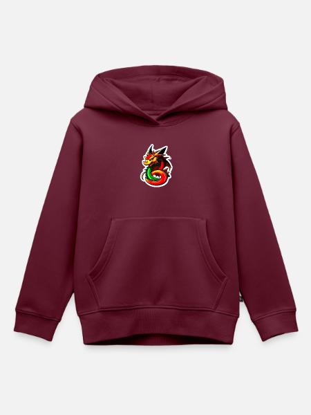 Drache - Kinder Premium Organic Hoodie - Burgunderrot