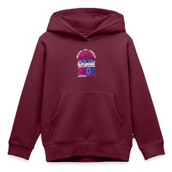 2008 geburtstag perspektive - Kinder Premium Organic Hoodie - Burgunderrot - Vorne - AI Model Kid Female (0cm)