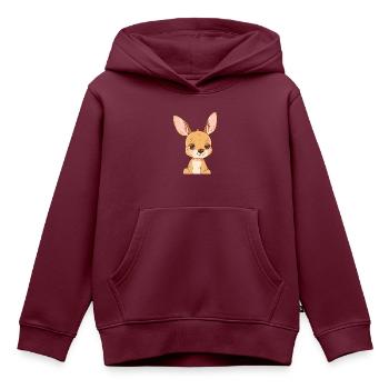 Kaenguru Beuteltier Outback - Kinder Premium Organic Hoodie - Burgunderrot - Vorne - AI Model Kid Female (0cm)