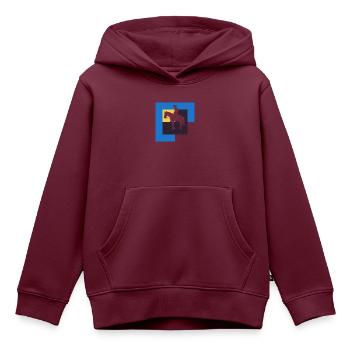 Cowboy Sattel - Kinder Premium Organic Hoodie - Burgunderrot - Vorne - AI Model Kid Female (0cm)