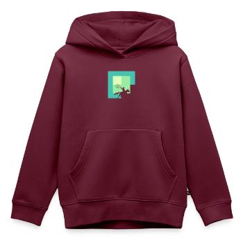 Cowboy Sattel Sheriff - Kinder Premium Organic Hoodie - Burgunderrot - Vorne - AI Model Kid Female (0cm)
