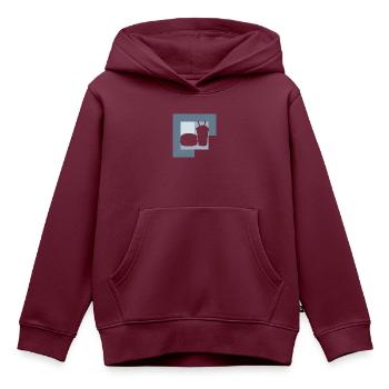 Imbiss Burger lecker - Kinder Premium Organic Hoodie - Burgunderrot - Vorne - AI Model Kid Female (0cm)