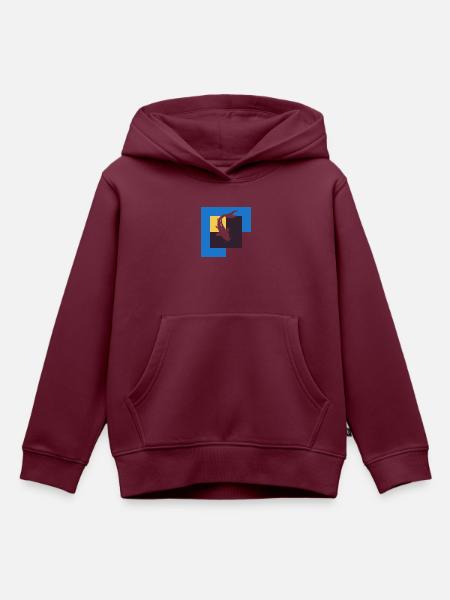 Teich Koi Fisch - Kinder Premium Organic Hoodie - Burgunderrot