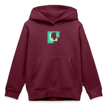 Soul Funky - Kinder Premium Organic Hoodie - Burgunderrot - Vorne - AI Model Kid Female (0cm)