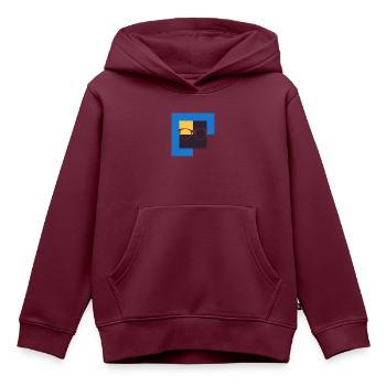 Lesen Roman - Kinder Premium Organic Hoodie - Burgunderrot - Vorne - AI Model Kid Female (0cm)