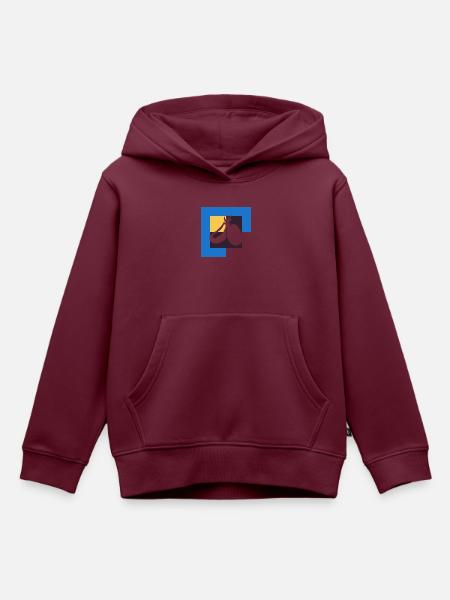 Veganerin Gesund Animal Rights - Kinder Premium Organic Hoodie - Burgunderrot