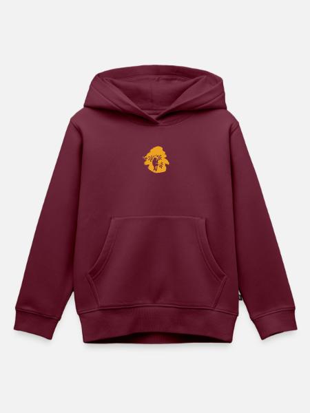 Faul Chill Rest - Kinder Premium Organic Hoodie - Burgunderrot