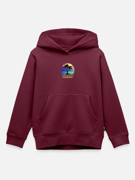 nach Florida gehen - Kinder Premium Organic Hoodie - Burgunderrot