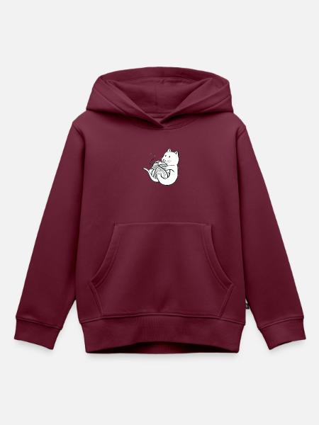 Kätzchen - Kinder Premium Organic Hoodie - Burgunderrot