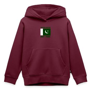 pakistan dont panic - Kinder Premium Organic Hoodie - Burgunderrot - Vorne - AI Model Kid Female (0cm)