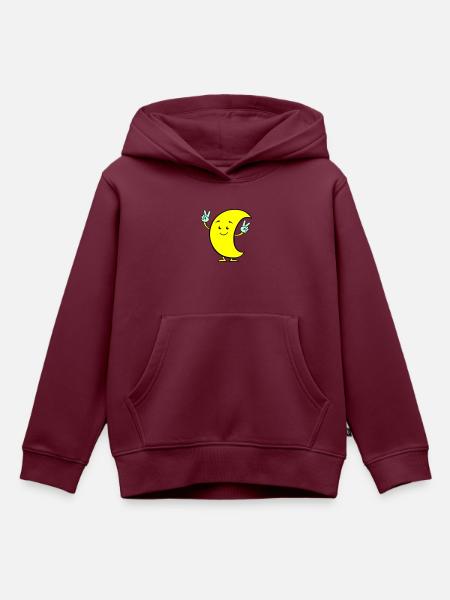 mond comic 02 - Kinder Premium Organic Hoodie - Burgunderrot