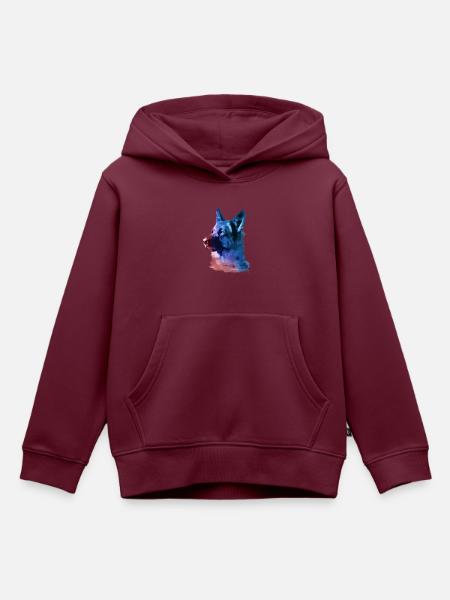 deutscher schäferhund,schäferhund,hund,graffiti - Kinder Premium Organic Hoodie - Burgunderrot