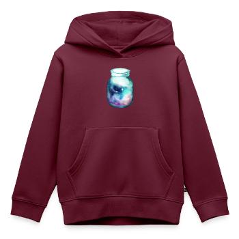 Platz in einem Glas - Kinder Premium Organic Hoodie - Burgunderrot - Vorne - AI Model Kid Female (0cm)