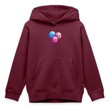 Ballons für Kinder - Kinder Premium Organic Hoodie - Burgunderrot - Vorne - AI Model Kid Female (0cm)