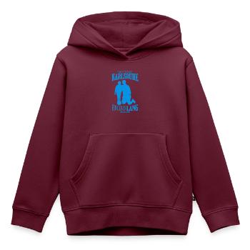 Karlsruhe Fußball Tradition Geschenk - Kinder Premium Organic Hoodie - Burgunderrot - Vorne - AI Model Kid Female (0cm)