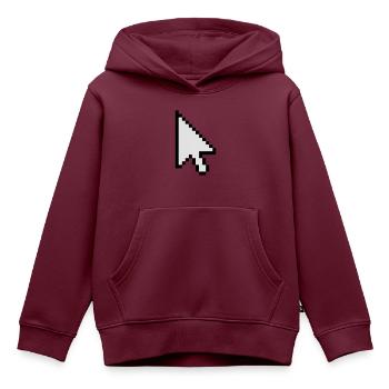 Pixel Mauszeiger - Kinder Premium Organic Hoodie - Burgunderrot - Vorne - AI Model Kid Female (0cm)