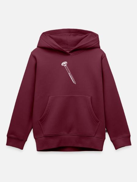 schraube - Kinder Premium Organic Hoodie - Burgunderrot