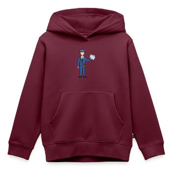 Post Beamter Briefträger - Kinder Premium Organic Hoodie - Burgunderrot - Vorne - AI Model Kid Female (0cm)