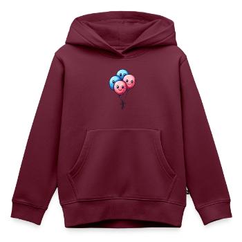 Ballons für Kinder - Kinder Premium Organic Hoodie - Burgunderrot - Vorne - AI Model Kid Female (0cm)