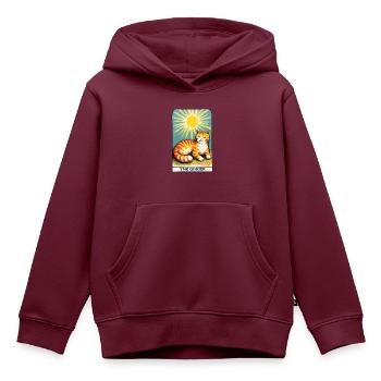 Der Ingwer - Kinder Premium Organic Hoodie - Burgunderrot - Vorne - AI Model Kid Female (0cm)