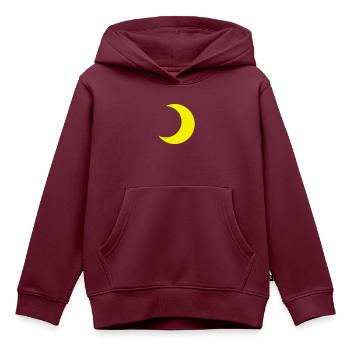 Gelber Mond Halbmond - Kinder Premium Organic Hoodie - Burgunderrot - Vorne - AI Model Kid Female (0cm)