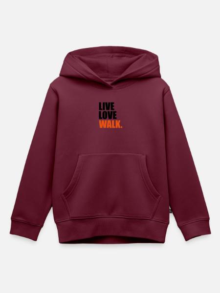 Nordic Walking - Kinder Premium Organic Hoodie - Burgunderrot