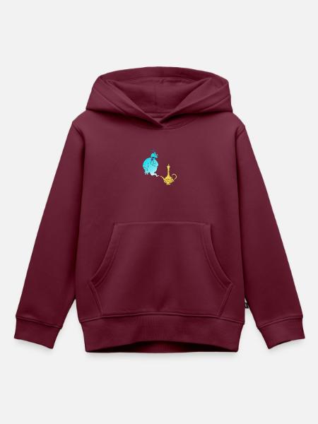 Gini Wunderlampe Flaschengeist - Kinder Premium Organic Hoodie - Burgunderrot