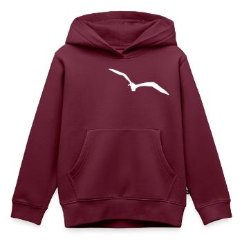 Möwe - Kinder Premium Organic Hoodie - Burgunderrot - Vorne - AI Model Kid Female (0cm)