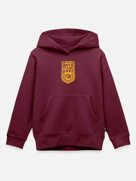Both Teams Have Fun - Kinder Premium Organic Hoodie - Burgunderrot