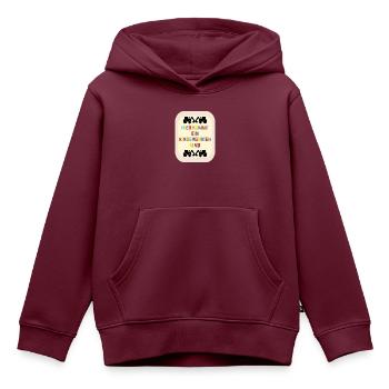 Willkommen Kindergartenkind Bagger - Kinder Premium Organic Hoodie - Burgunderrot - Vorne - AI Model Kid Female (0cm)