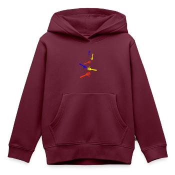 Spaghetti symbol - Kinder Premium Organic Hoodie - Burgunderrot - Vorne - AI Model Kid Female (0cm)