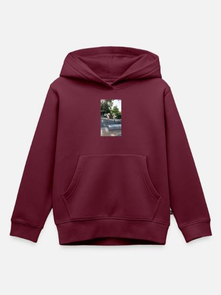 kunst seepferdchen - Kinder Premium Organic Hoodie - Burgunderrot