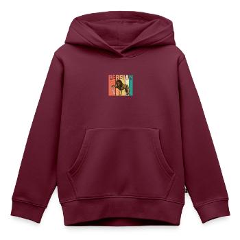 Persien Perser Löwe Sonne Iran Geschichte - Kinder Premium Organic Hoodie - Burgunderrot - Vorne - AI Model Kid Female (0cm)