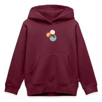 Motorrad Chopper - Kinder Premium Organic Hoodie - Burgunderrot - Vorne - AI Model Kid Female (0cm)