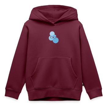 Leseratte Roman - Kinder Premium Organic Hoodie - Burgunderrot - Vorne - AI Model Kid Female (0cm)