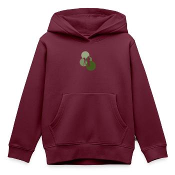 Pinsel Aquarell Pastell - Kinder Premium Organic Hoodie - Burgunderrot - Vorne - AI Model Kid Female (0cm)