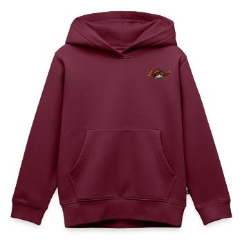Pippi Langstrumpf Auf Der Lauer Stick - Kinder Premium Organic Hoodie - Burgunderrot - Vorne - AI Model Kid Female (0cm)