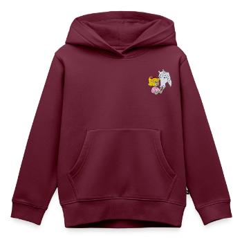 Bibi & Tina Bibi und Sabrina Stick - Kinder Premium Organic Hoodie - Burgunderrot - Vorne - AI Model Kid Female (0cm)