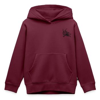 Biene Maja Fliegend Stick - Kinder Premium Organic Hoodie - Burgunderrot - Vorne - AI Model Kid Female (0cm)