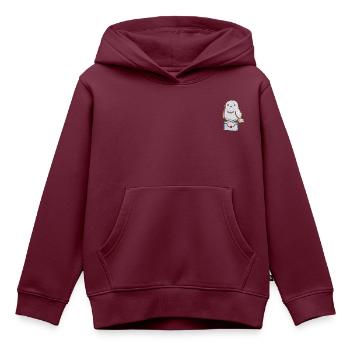 Harry Potter Hedwig Mit Briefumschlag Stick-Design - Kinder Premium Organic Hoodie - Burgunderrot - Vorne - AI Model Kid Female (0cm)