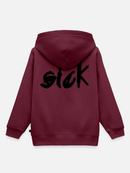 krank - Kinder Premium Organic Hoodie - Burgunderrot