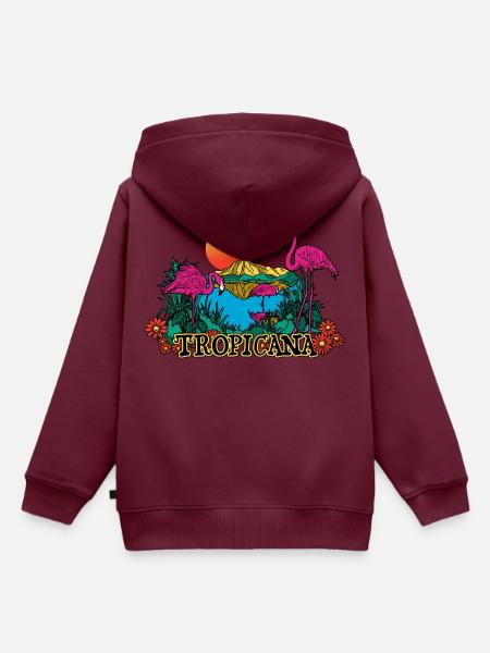 TROPIC - Kinder Premium Organic Hoodie - Burgunderrot