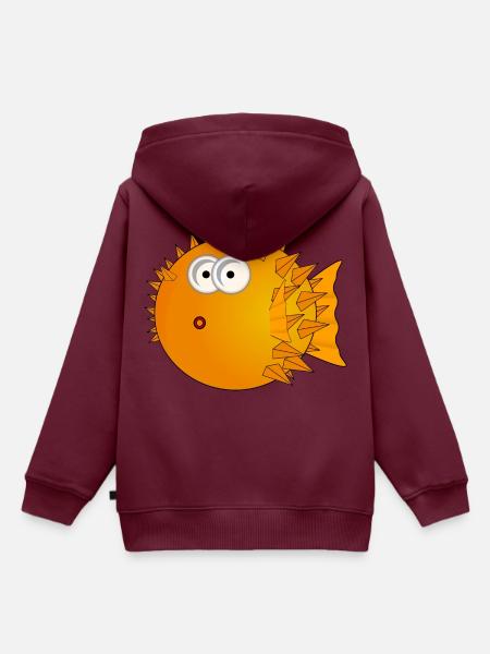 kugelfisch - Kinder Premium Organic Hoodie - Burgunderrot
